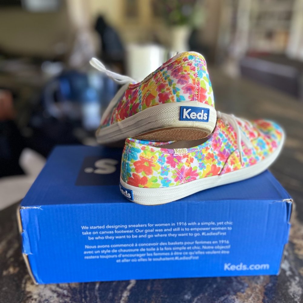 Keds Pink Multi Color Floral Sneaker